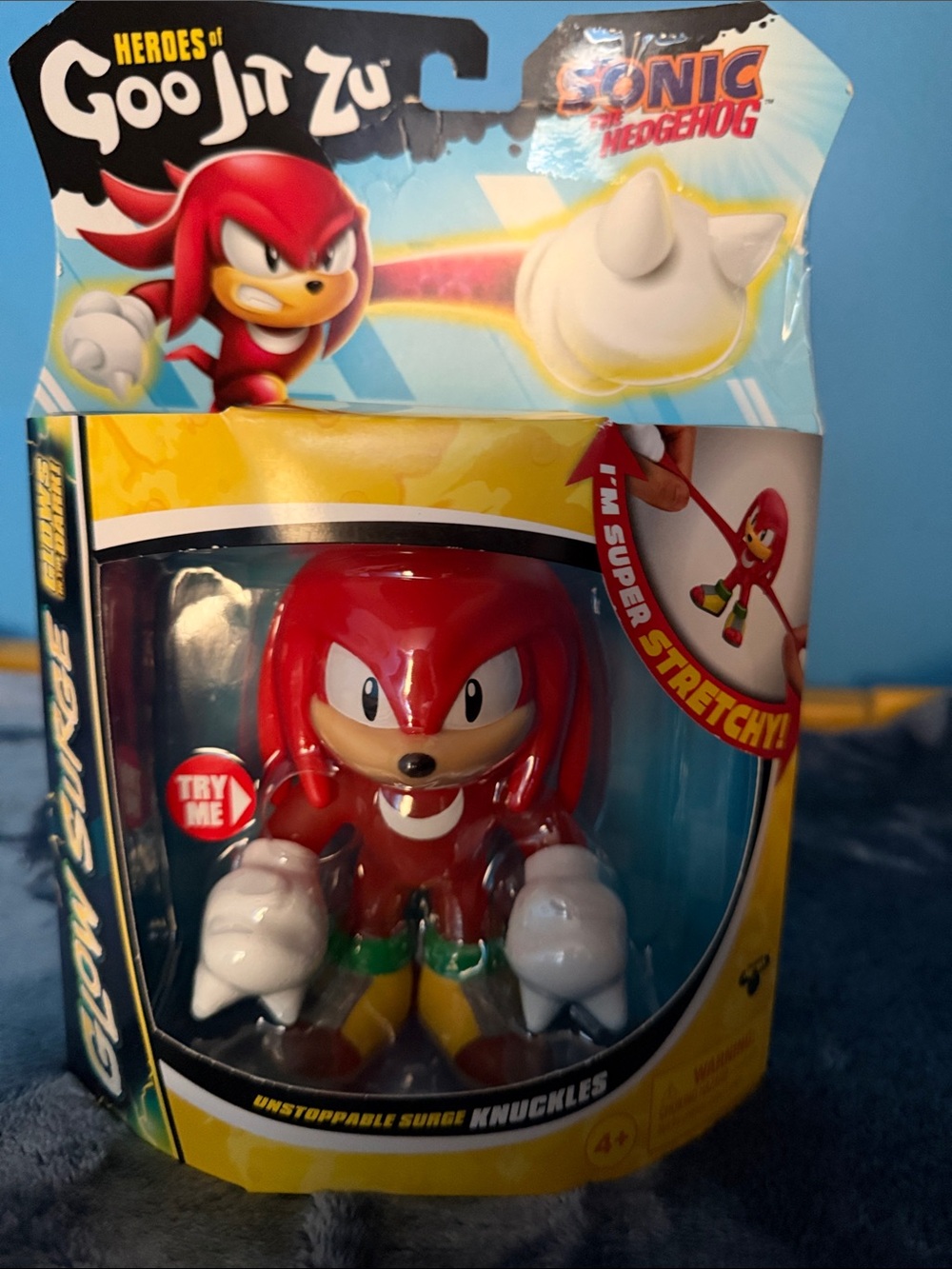 Heroes of GooJit Zu Sonic the Hedgehog Knuckles Stretchy Action Figure - Red